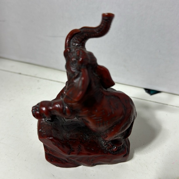 3 Red Resin Elephants. Tallest approx 4” - Picture 3 of 9